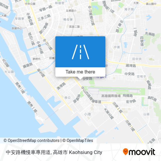 中安路機慢車專用道 map