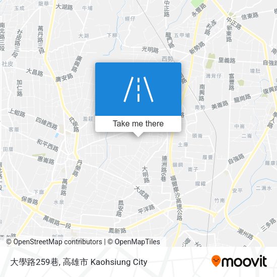 大學路259巷地圖