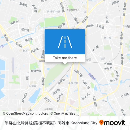 半屏山北峰路線(路徑不明顯) map