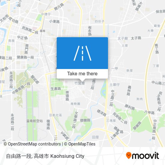 自由路一段地圖