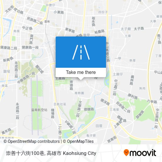 崇善十六街100巷地圖