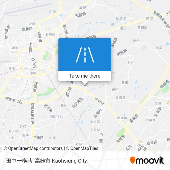 田中一橫巷 map