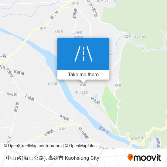 中山路(沿山公路)地圖