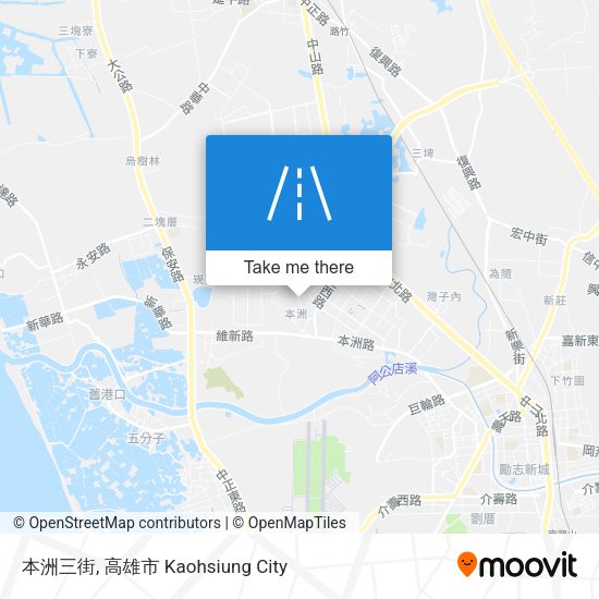 本洲三街 map