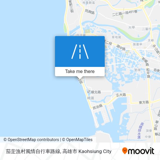 茄萣漁村風情自行車路線 map