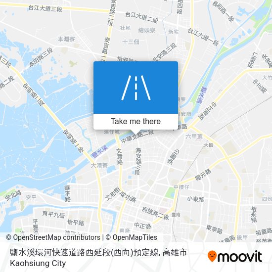 鹽水溪環河快速道路西延段(西向)預定線地圖