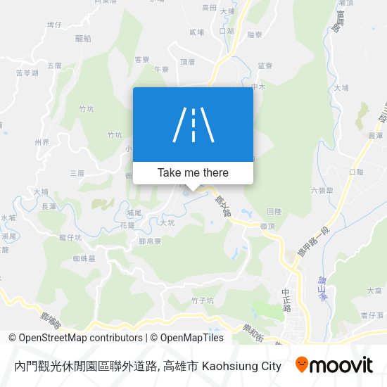 內門觀光休閒園區聯外道路地圖
