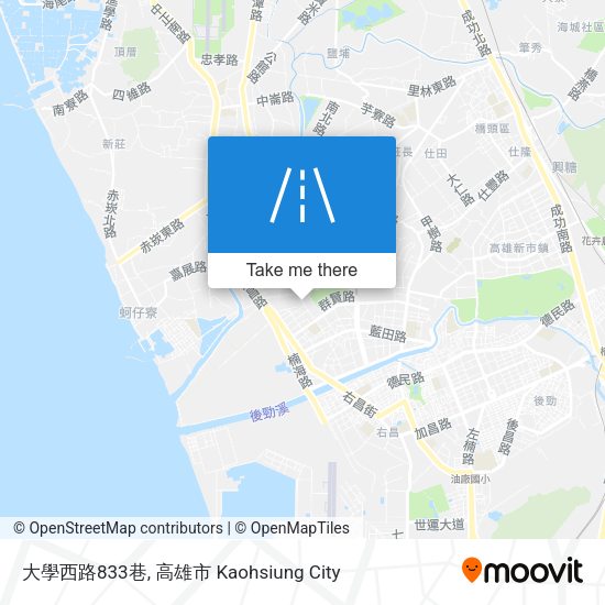 大學西路833巷 map