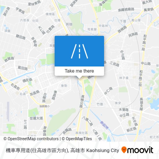 機車專用道(往高雄市區方向) map