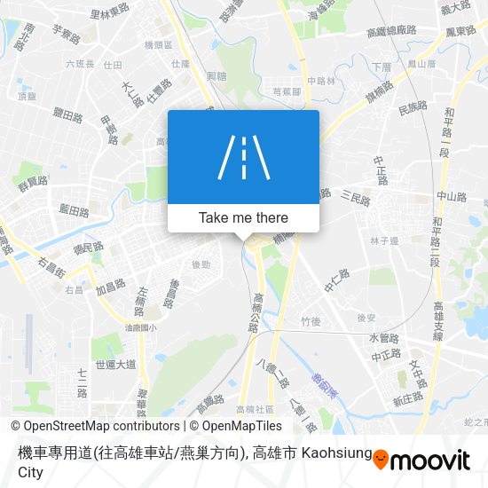 機車專用道(往高雄車站/燕巢方向) map