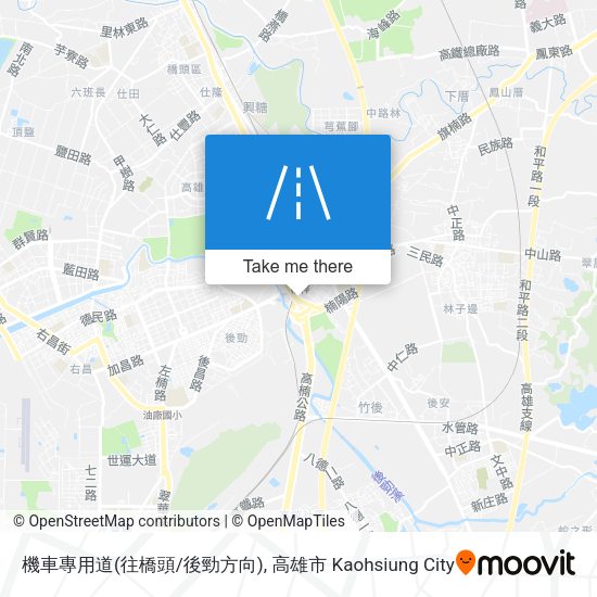 機車專用道(往橋頭/後勁方向) map