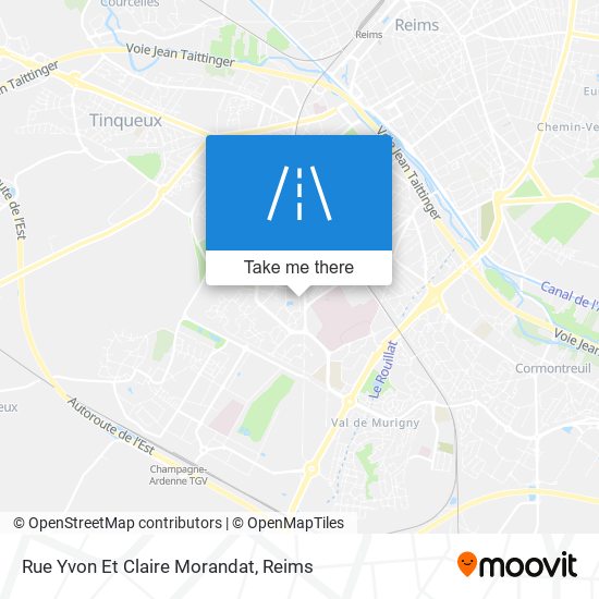 Mapa Rue Yvon Et Claire Morandat