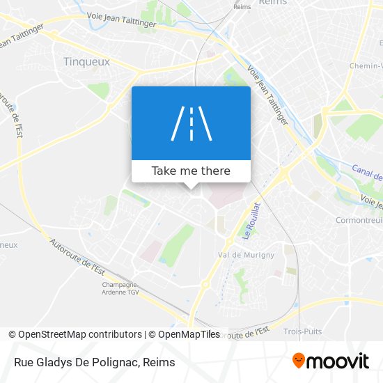 Mapa Rue Gladys De Polignac