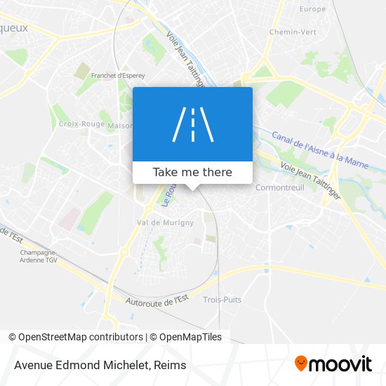Mapa Avenue Edmond Michelet