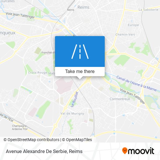 Mapa Avenue Alexandre De Serbie