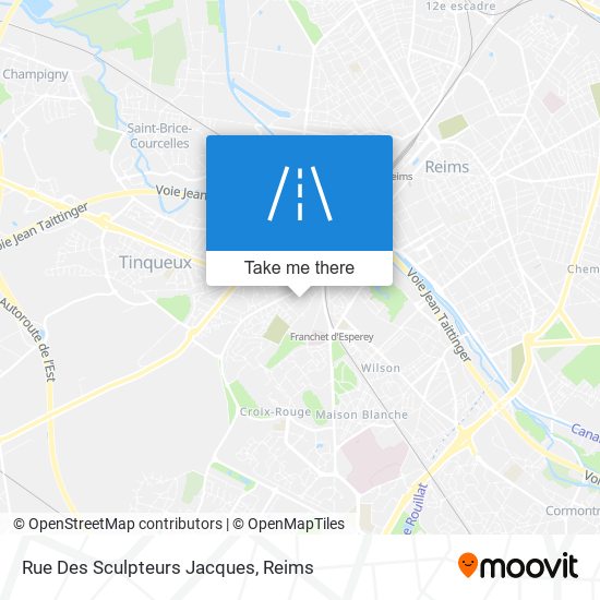 Mapa Rue Des Sculpteurs Jacques