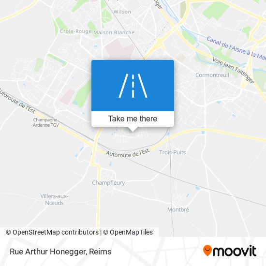 Mapa Rue Arthur Honegger