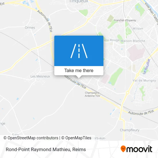 Rond-Point Raymond Mathieu map