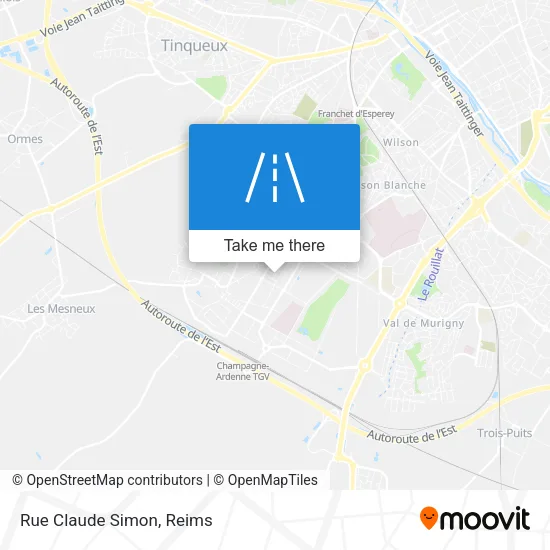 Rue Claude Simon map
