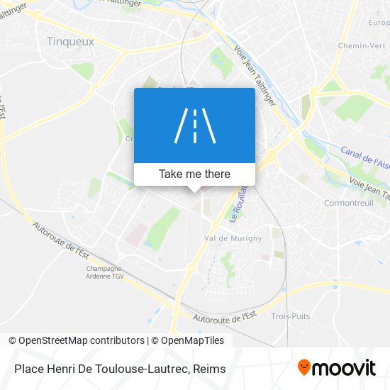 Mapa Place Henri De Toulouse-Lautrec