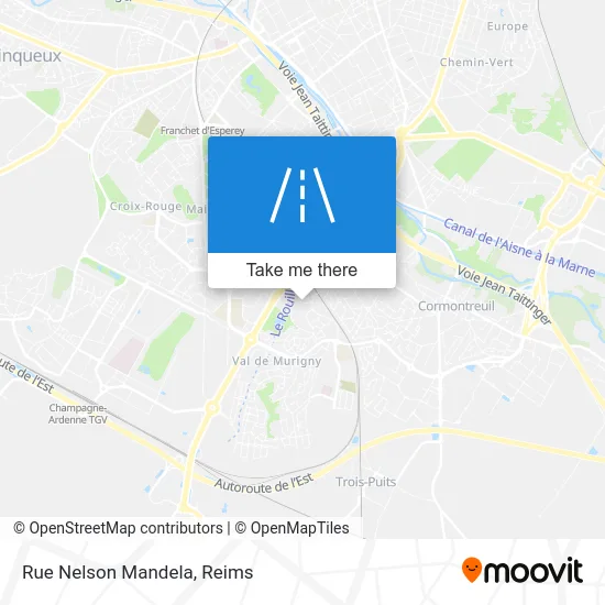 Rue Nelson Mandela map