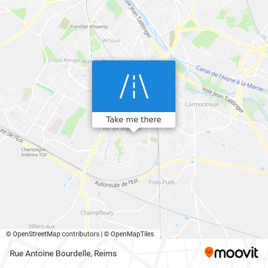 Mapa Rue Antoine Bourdelle