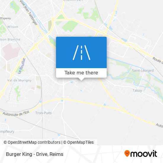 Mapa Burger King - Drive
