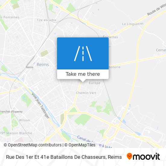 Rue Des 1er Et 41e Bataillons De Chasseurs map