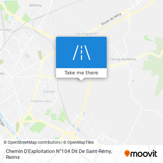 Mapa Chemin D'Exploitation N°104 Dit De Saint-Rémy