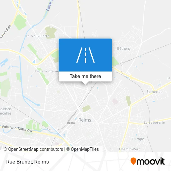 Rue Brunet map