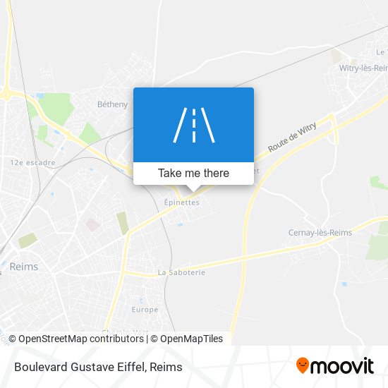 Mapa Boulevard Gustave Eiffel