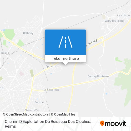 Chemin D'Exploitation Du Ruisseau Des Cloches map