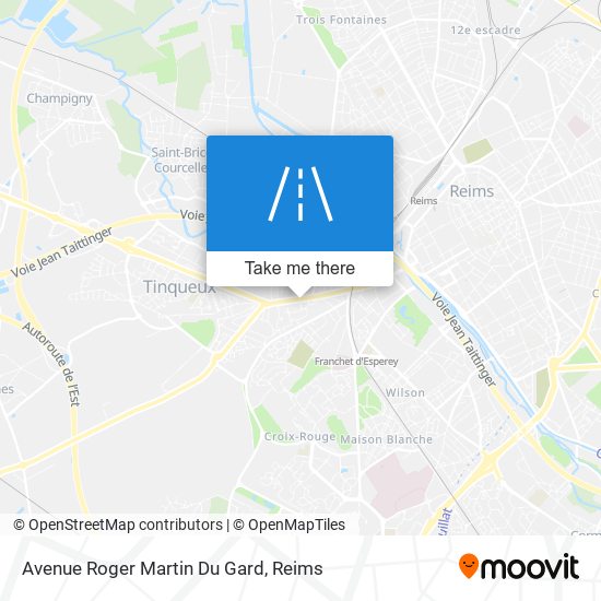 Mapa Avenue Roger Martin Du Gard