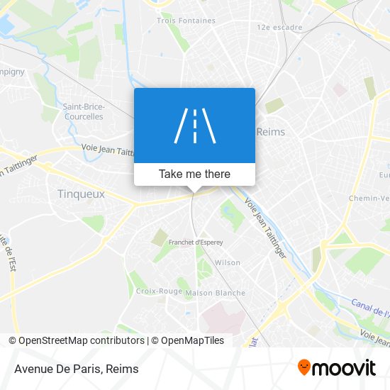 Mapa Avenue De Paris