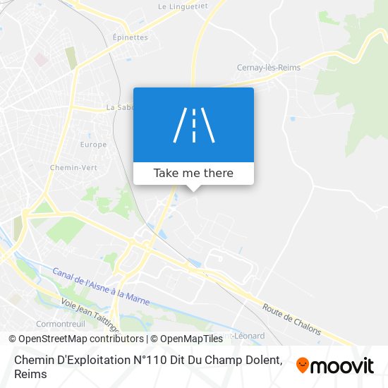 Mapa Chemin D'Exploitation N°110 Dit Du Champ Dolent