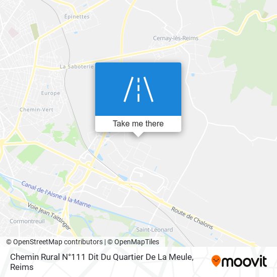 Mapa Chemin Rural N°111 Dit Du Quartier De La Meule