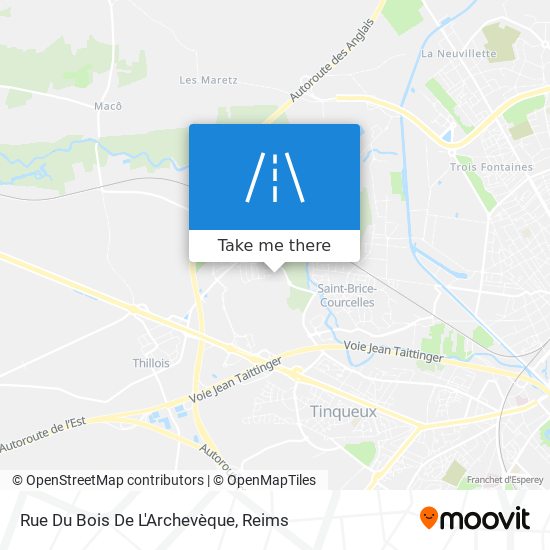 Mapa Rue Du Bois De L'Archevèque