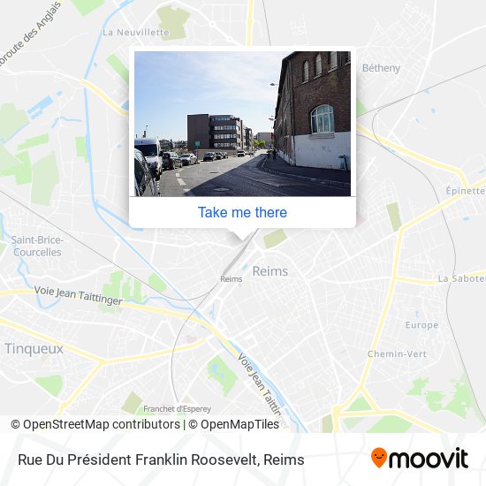 Mapa Rue Du Président Franklin Roosevelt
