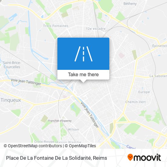 Place De La Fontaine De La Solidarité map