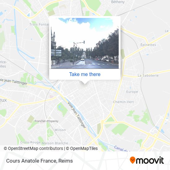 Cours Anatole France map