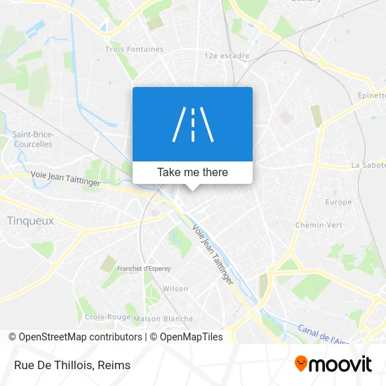 Rue De Thillois map