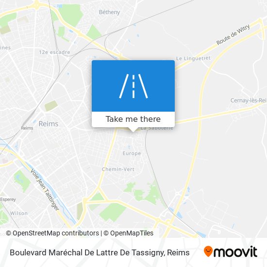 Mapa Boulevard Maréchal De Lattre De Tassigny