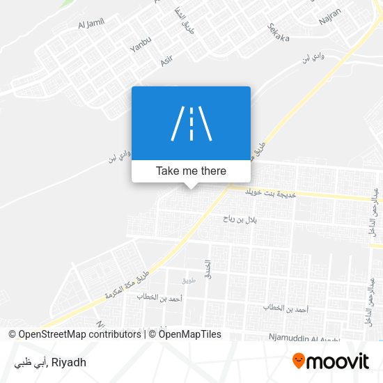 أبي ظبي map