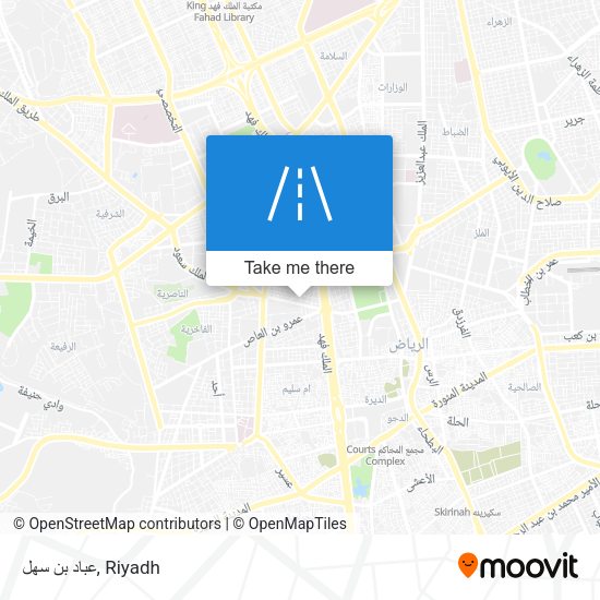 عباد بن سهل map