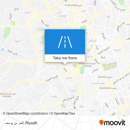 الحر بن يوسف map