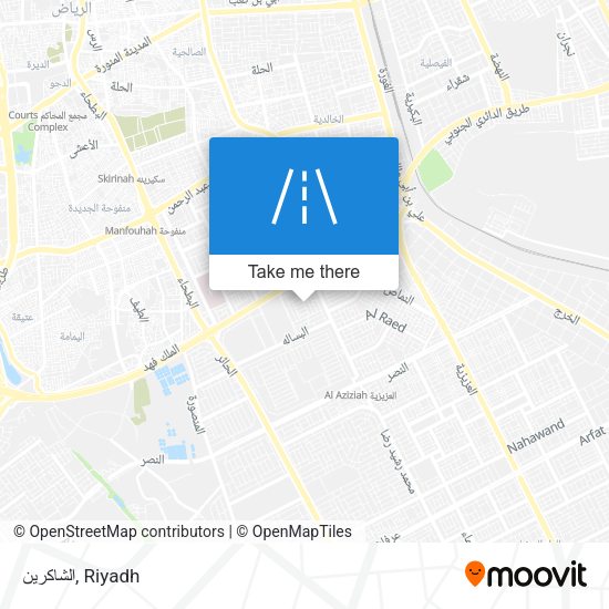 الشاكرين map