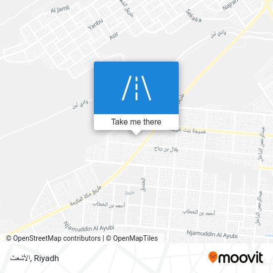 الأشعث map