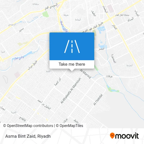 Asma Bint Zaid map