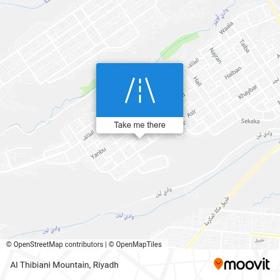 Al Thibiani Mountain map