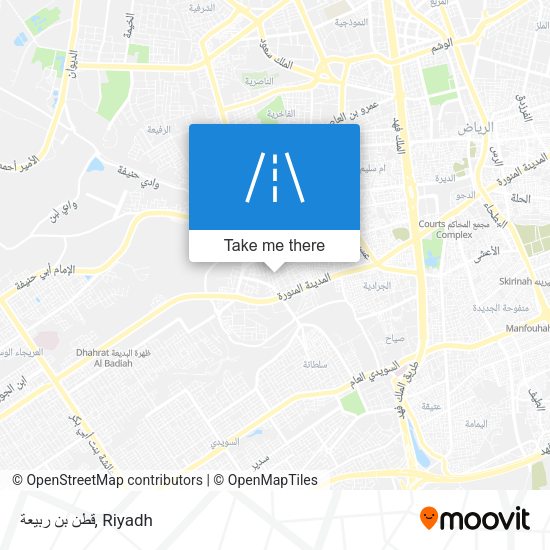قطن بن ربيعة map